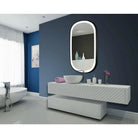 Paris Mirror - Chic Oval LED Mirror - CHICO32606000-BLK | The Rug District