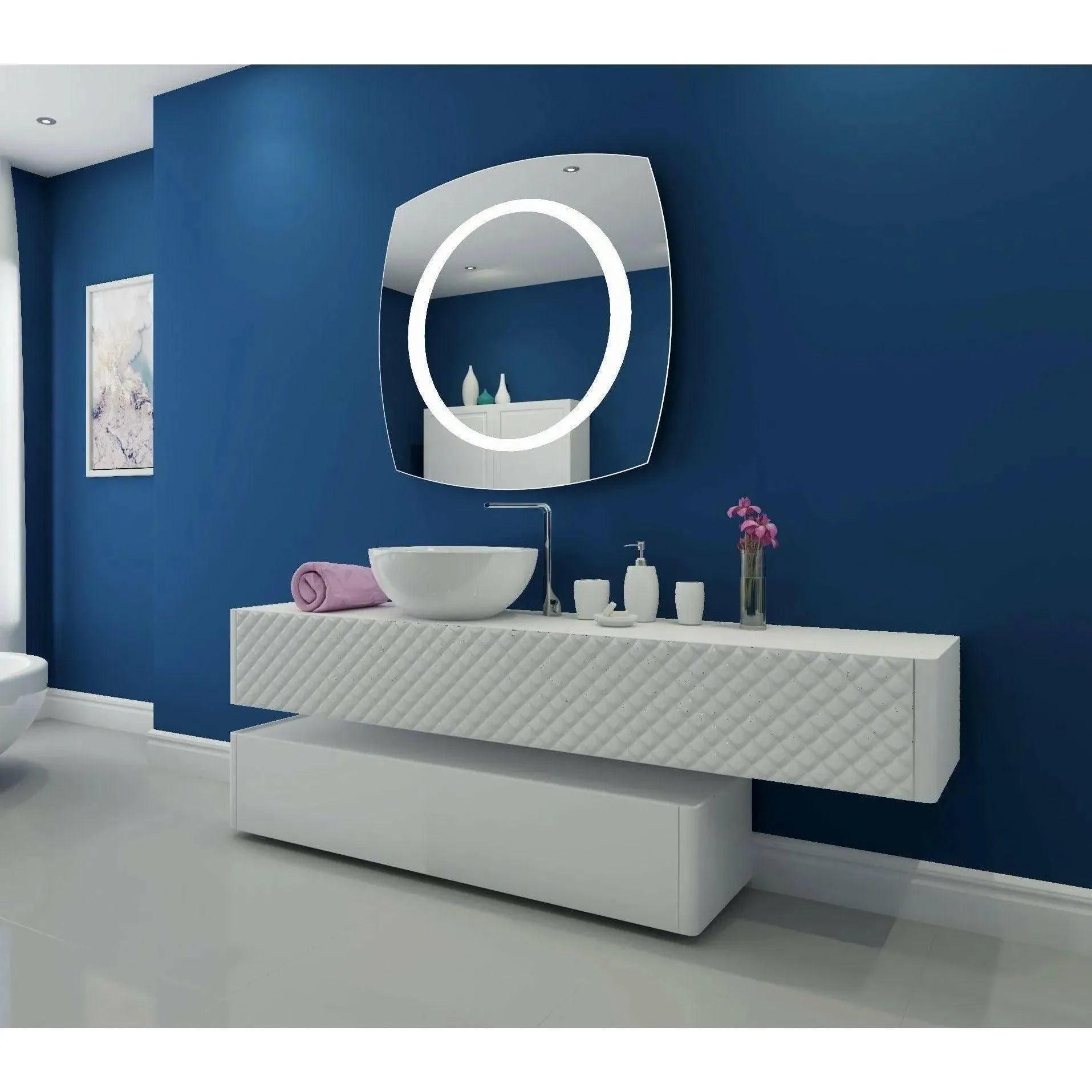 Paris Mirror - Halo LED Mirror - HALOX28283000 | The Rug District
