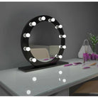Paris Mirror - Hollywood Diana LED Mirror - HDIAN28283000-BLK | The Rug District