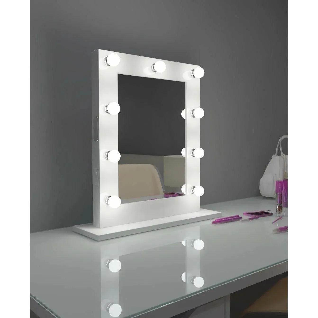 Paris Mirror - Hollywood Marilyn LED Mirror - HMARI20263000-BLK | The Rug District