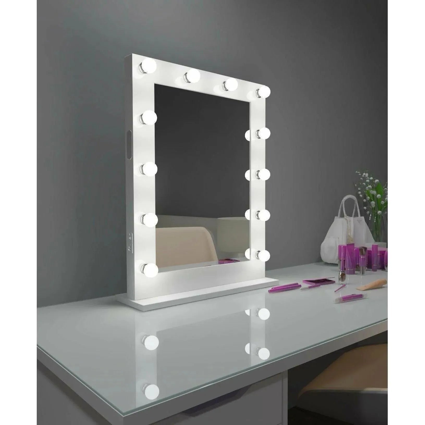 Paris Mirror - Hollywood Marilyn LED Mirror - HMARI20263000-BLK | The Rug District