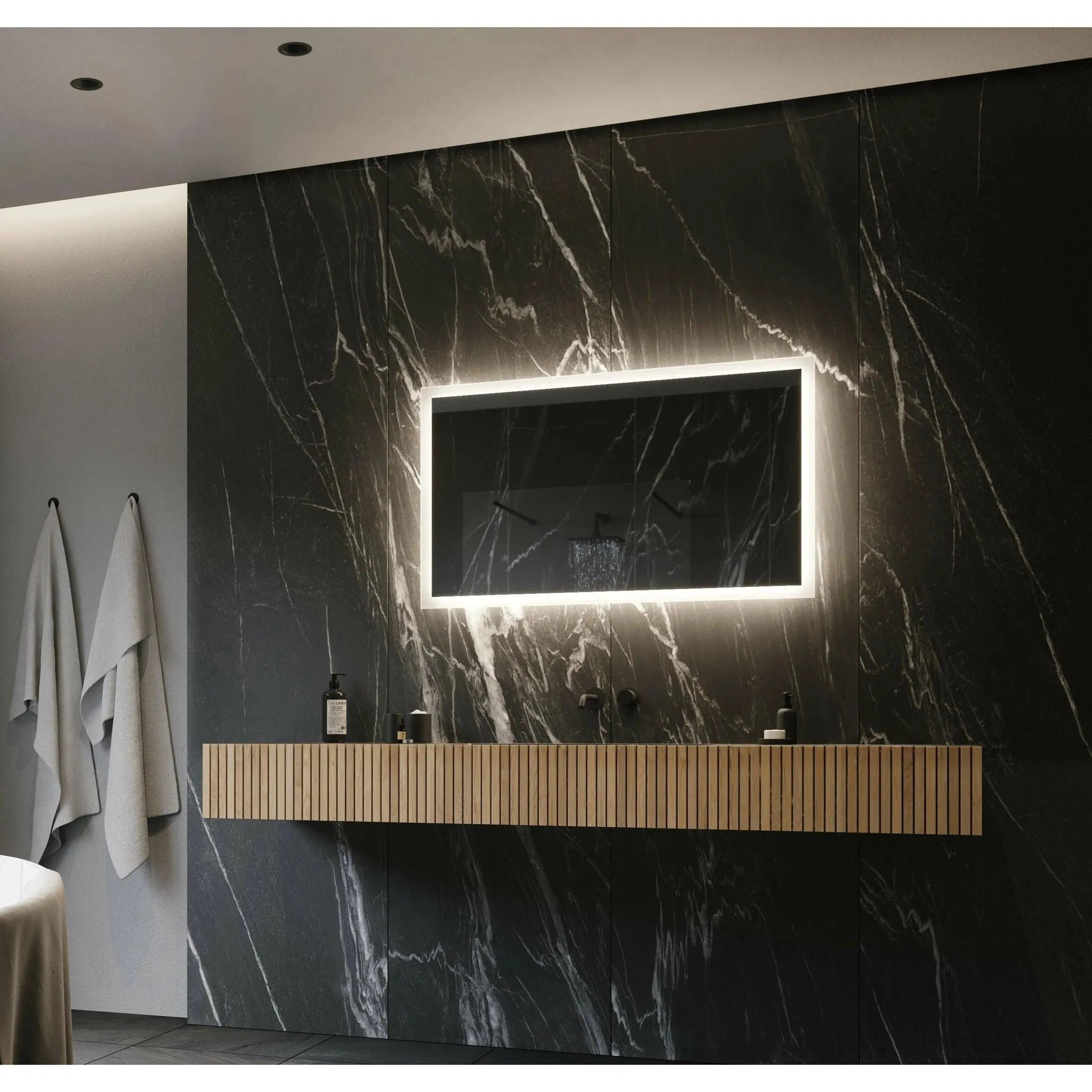 Paris Mirror - Rectangle Backlit LED Mirror - RECTX40243000 | The Rug District