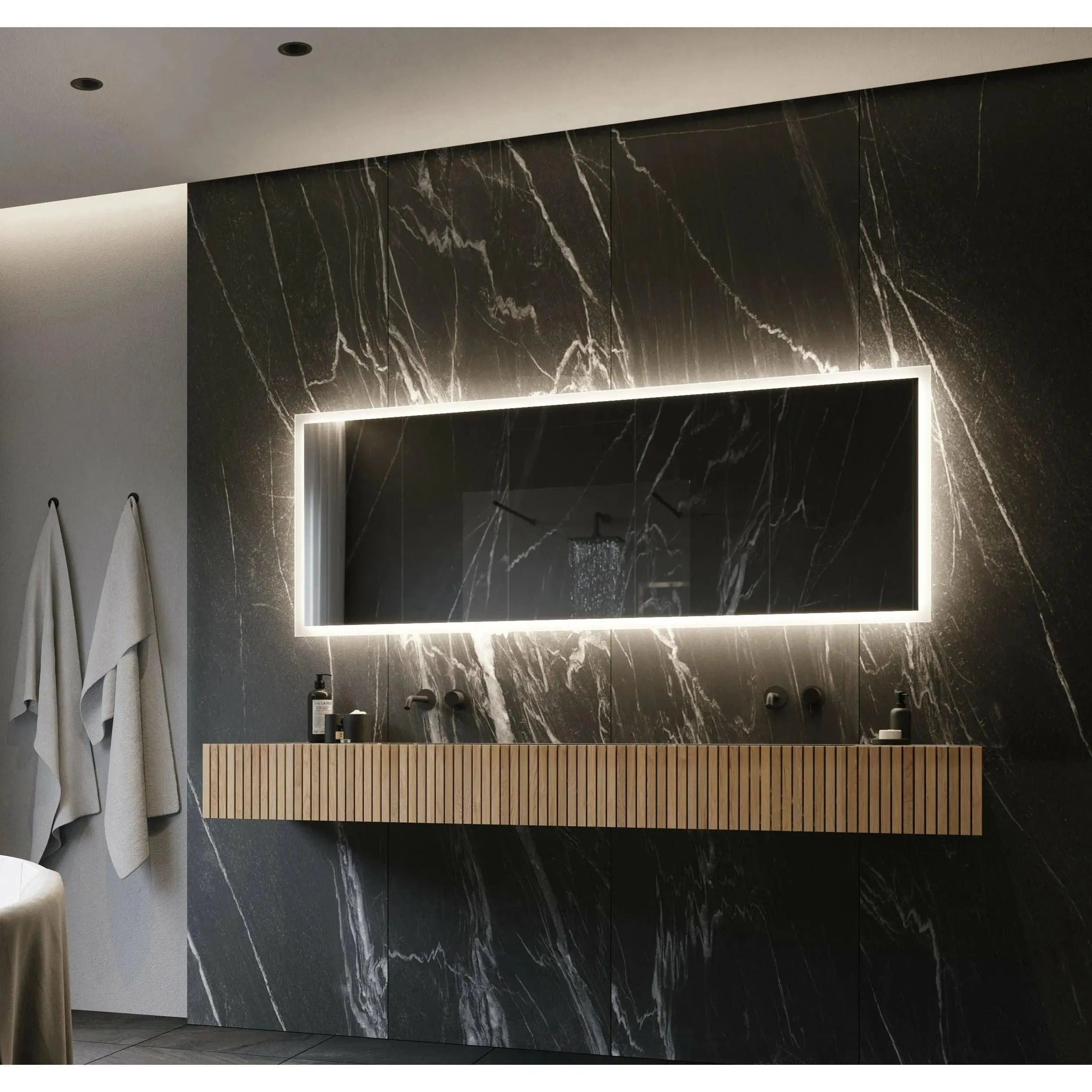 Paris Mirror - Rectangle Backlit LED Mirror - RECTX79303000 | The Rug District