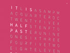 QLOCKTWO QT4PPPC QLOCKTWO EARTH 45 Pretty Pink