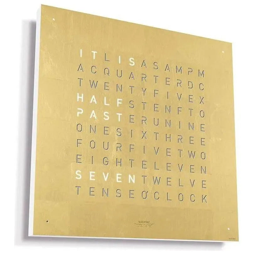 Qlocktwo - QLOCKTWO CLASSIC Gold Creator's Edition Wall Clock - QT-CLASSIC-CE-EN-GD | The Rug District