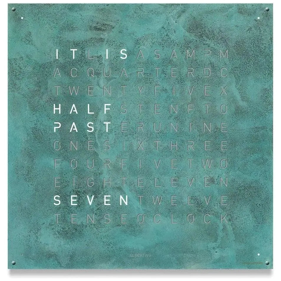 Qlocktwo - QLOCKTWO LARGE Vintage Copper Creator's Edition Wall Clock - QT-LARGE-CE-EN-VC | The Rug District