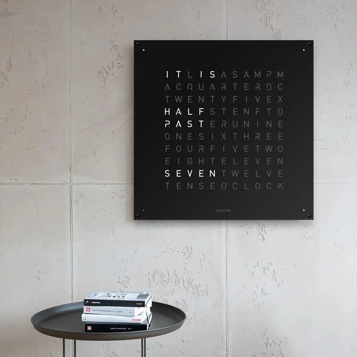 Qlocktwo - QLOCKTWO LARGE Wall Clock - QT-LARGE-EN-BP | The Rug District