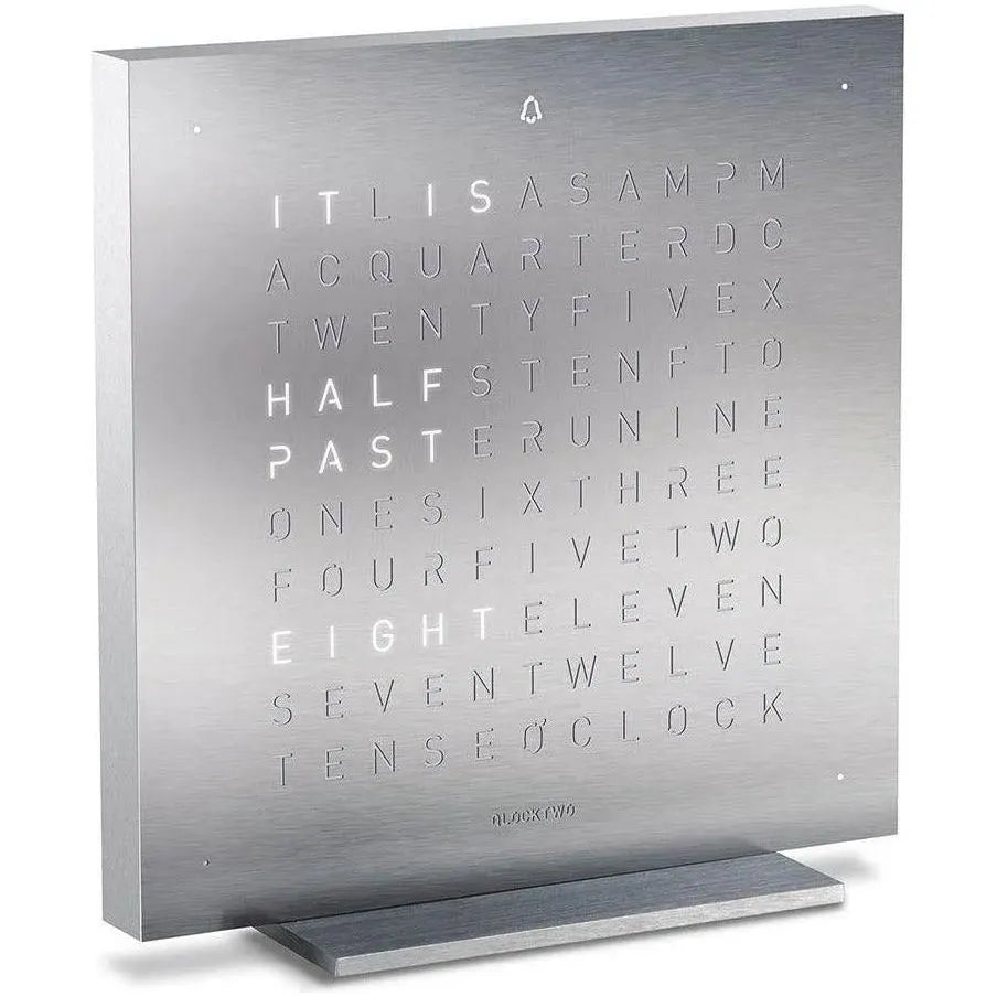 Qlocktwo - QLOCKTWO TOUCH Metal Alarm Clock - QT-TOUCH-METAL-EN-FM | The Rug District
