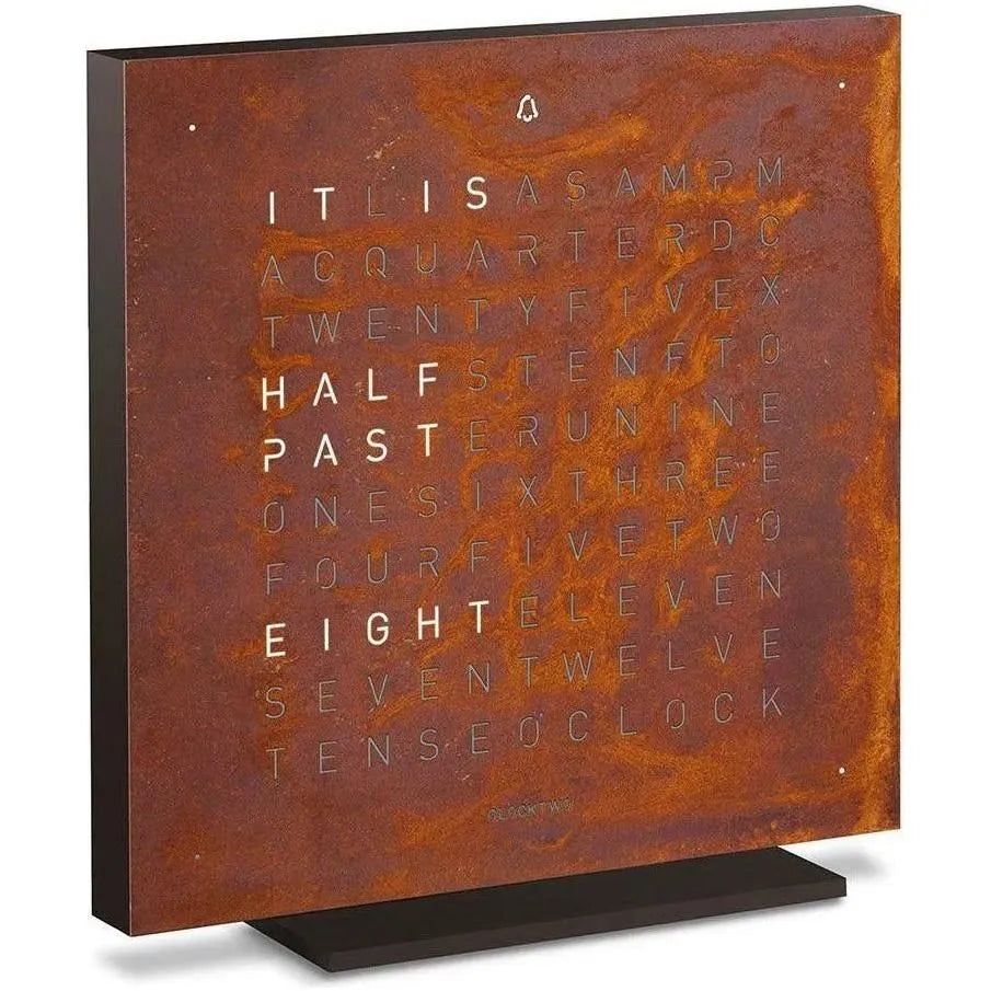 Qlocktwo - QLOCKTWO TOUCH Rust Creator's Edition Wall Clock - QT-TOUCH-CE-EN-RU | The Rug District