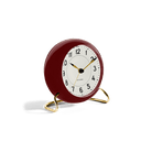 Arne Jacobsen Clocks 43676 Station Table Clock in Bordeaux/White