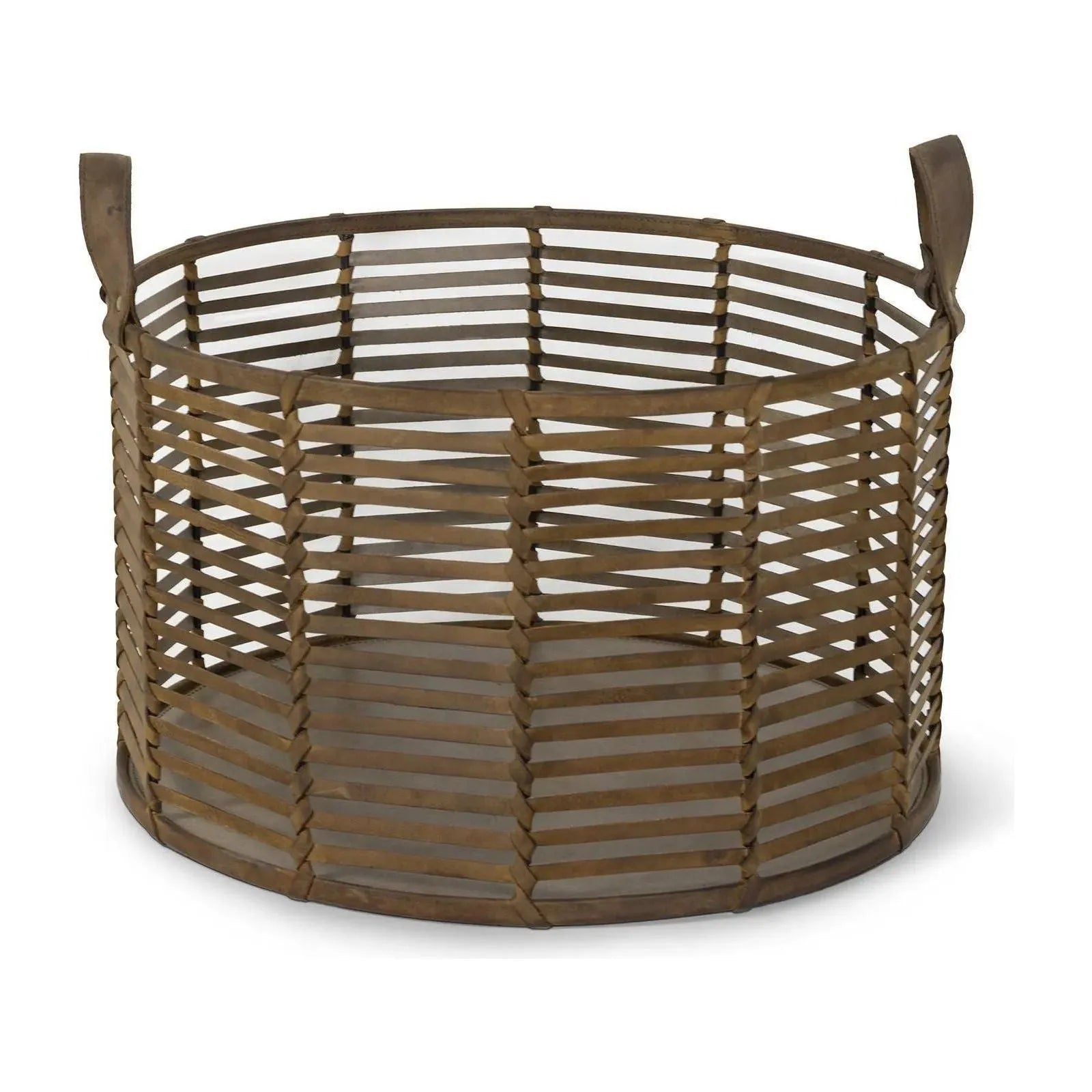 Regina Andrew - Finn Leather Basket - 20-1518 | The Rug District