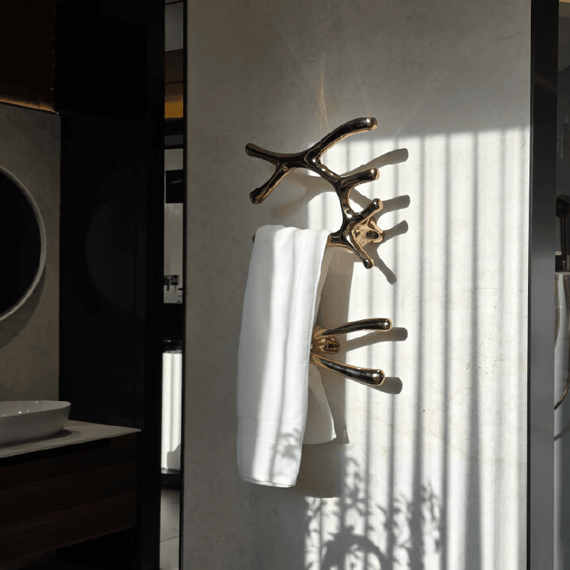 P&Bhusri S7-LMS-PWH-N Daphne's Branch Large + Medium + Small Towel Warmer in Porcelain White