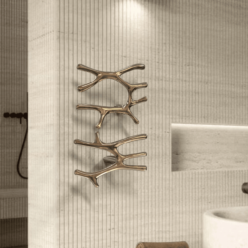 P&Bhusri S7-S-PWH-N Daphne's Branch Small Towel Warmer in Porcelain White