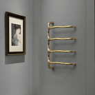 P&Bhusri S8-M-PWH-N Tuscany Glimmer Towel Warmer in Porcelain White