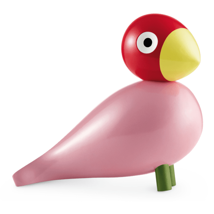 Kay Bojesen 39400 Songbird Wooden Figurine in Rose/Red