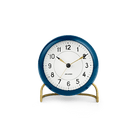 Arne Jacobsen Clocks 43678 Station Table Clock in Teal/White