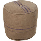 Surya - Burlap Pouf - POUF-13 | The Rug District