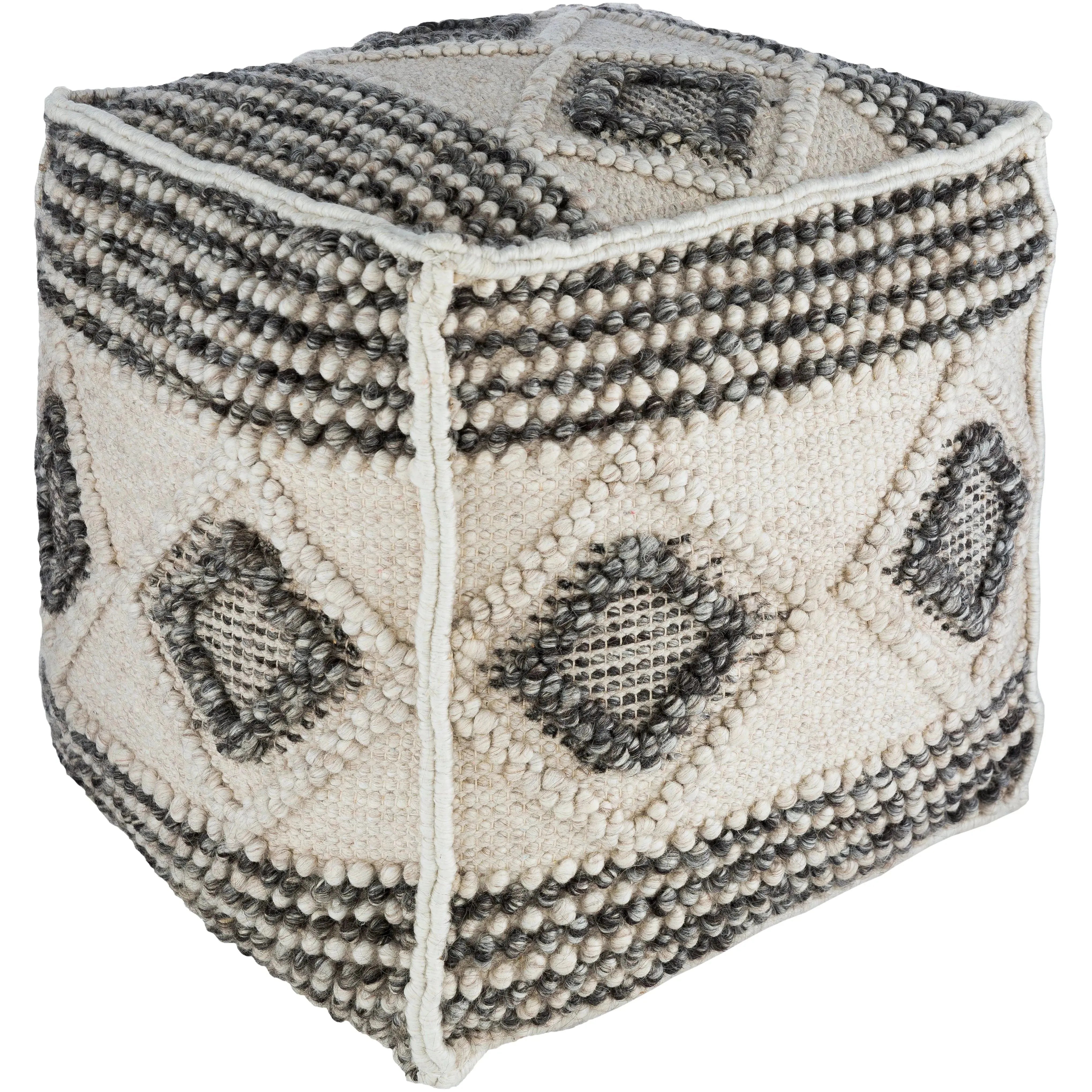 Surya - Hygge Pouf - HGPF001-181818 | The Rug District