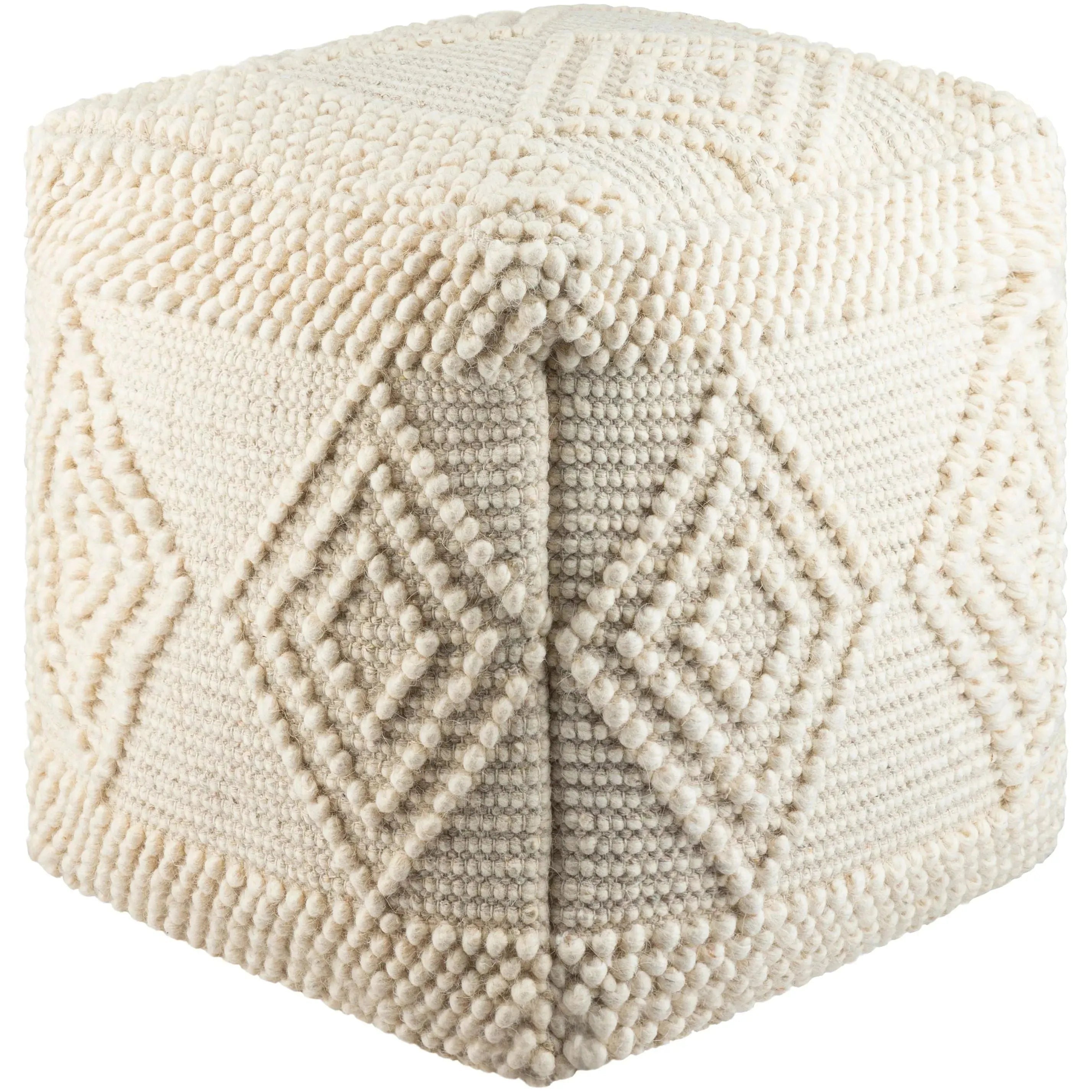 Surya - Hygge Pouf - HGPF004-181818 | The Rug District