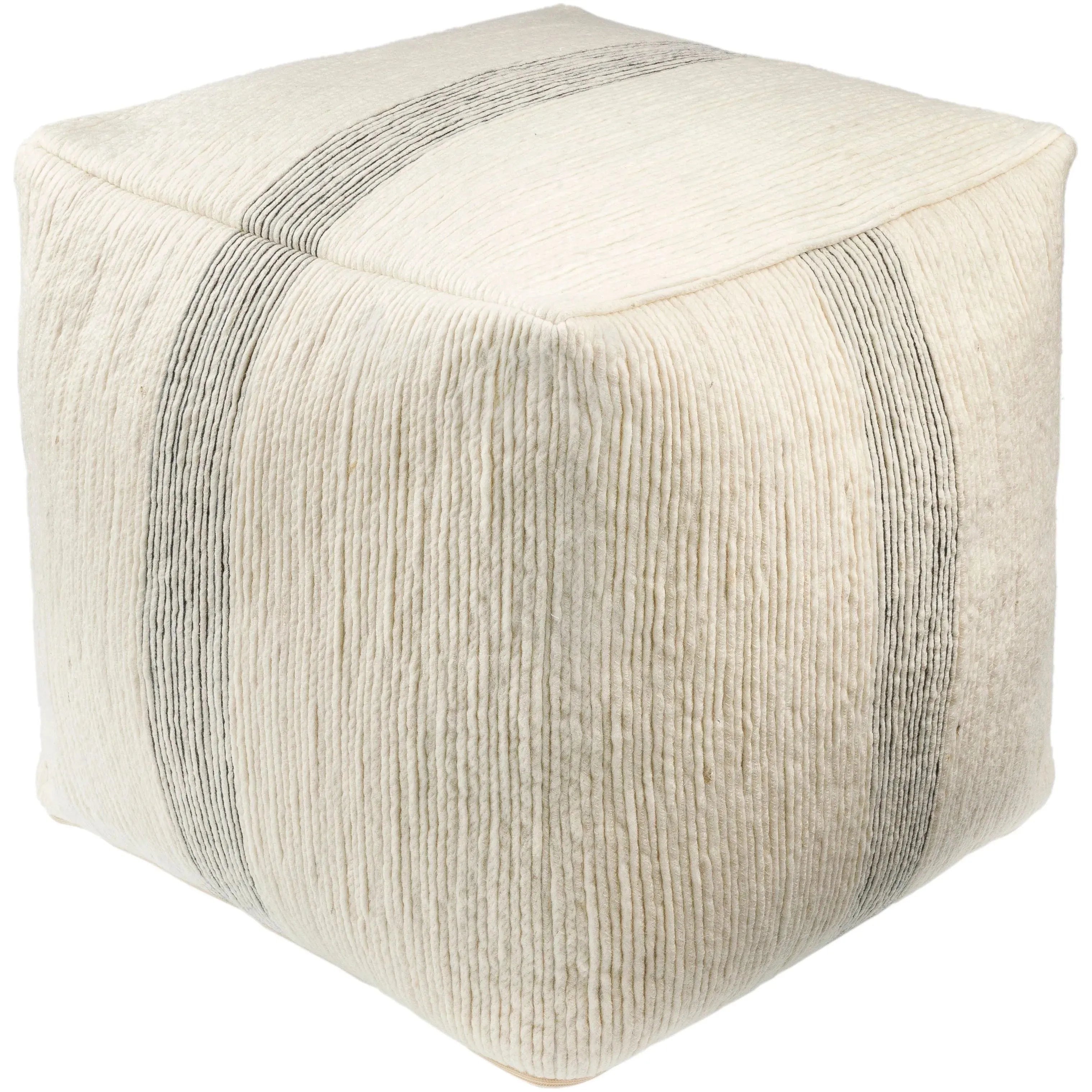 Surya - Wheeler Pouf - WHPF001-181818 | The Rug District