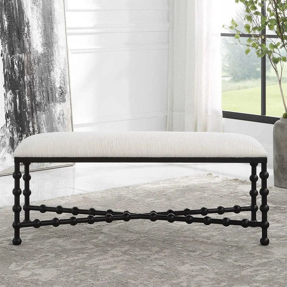 The Uttermost - Iron Drops Bench - 23756 | The Rug District