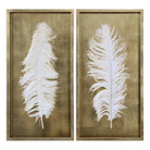 The Uttermost - White Feathers Shadow Box S/2 - 04057 | The Rug District