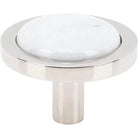 Vesta Fine Hardware - Firesky Carrara White Knob - V7583PN | The Rug District