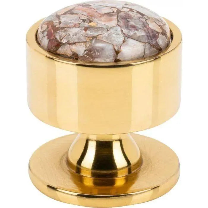 Vesta Fine Hardware - Firesky Mohave Yellow Knob - V7552PB | The Rug District