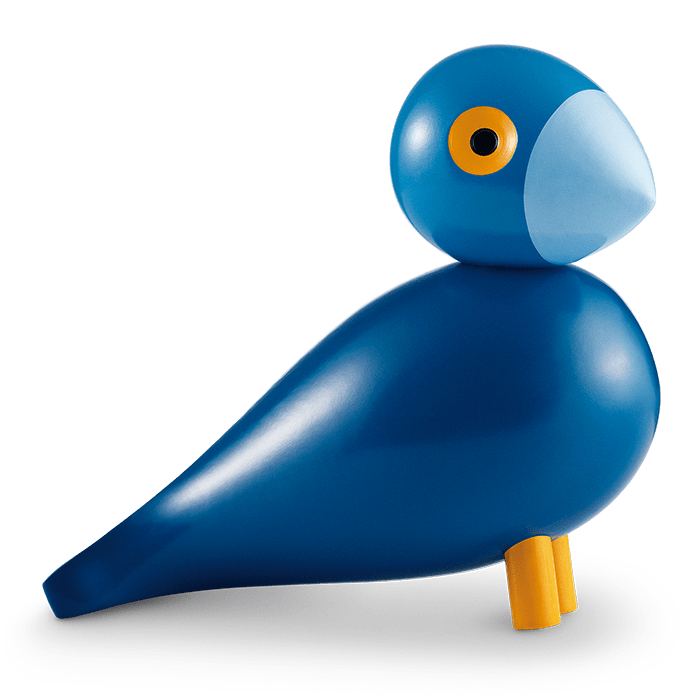 Kay Bojesen 39403 Songbird Wooden Figurine in Blue