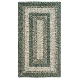 All-Weather Braided Runner, Concentric Pattern Oval