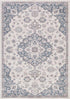 Lara Center Medallion Ivory-Blue