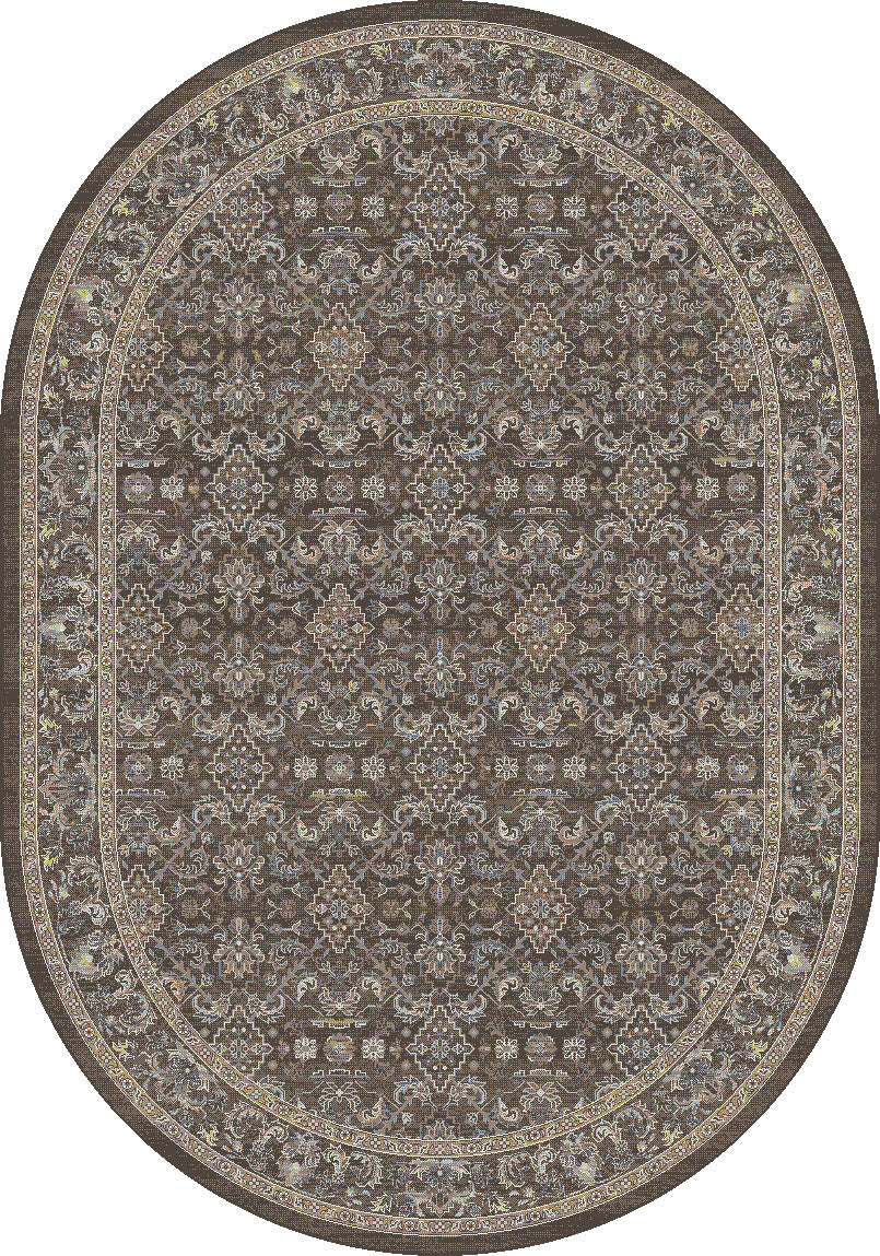 ANCIENT GARDEN 57276 Dark Brown/Beige/Blue