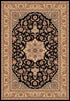 Cambridge 7327 Black/Beige Kashan Medallion