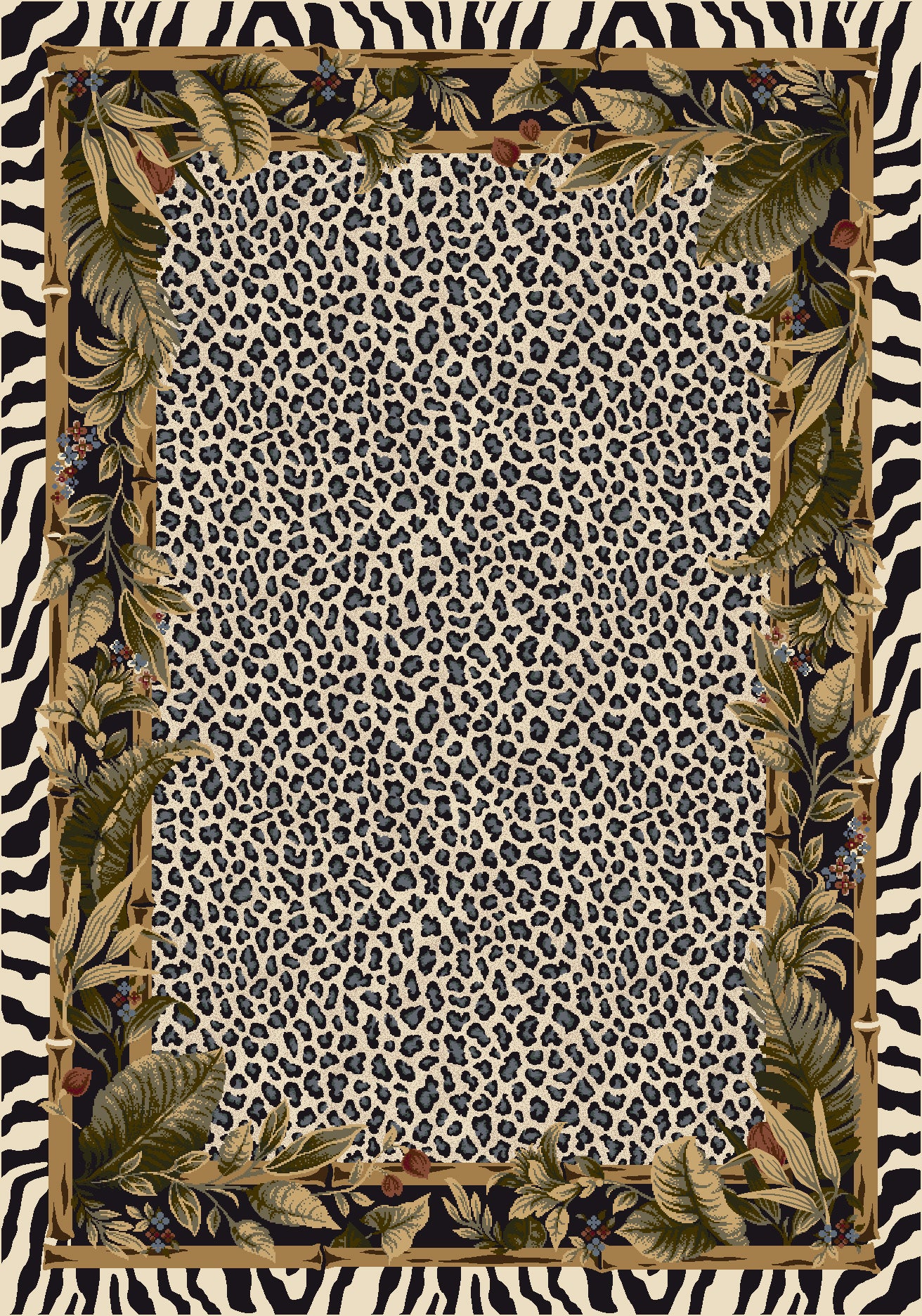 Jungle Safari Rug Snow Leopard