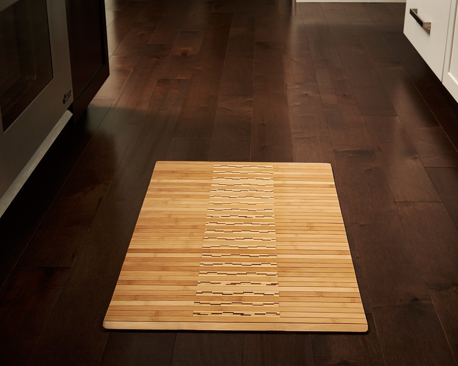 High Gloss Inlaid Bamboo Kitchen/Bath Mat