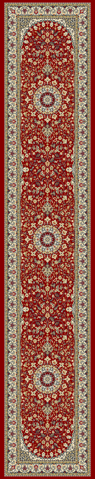 Ancient Garden 57119 Red/Ivory