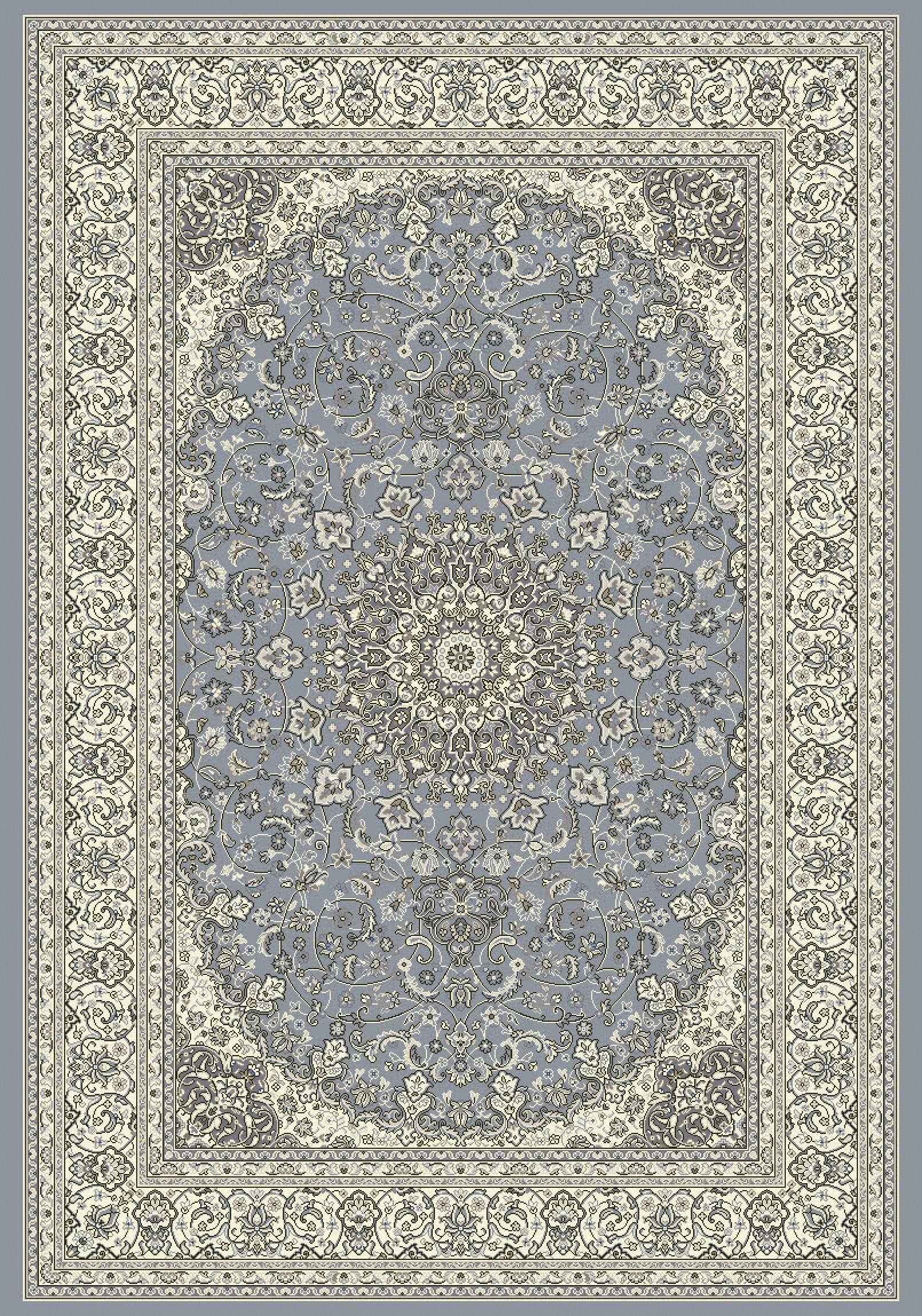 ANCIENT GARDEN 57119 STEEL BLUE/CREAM