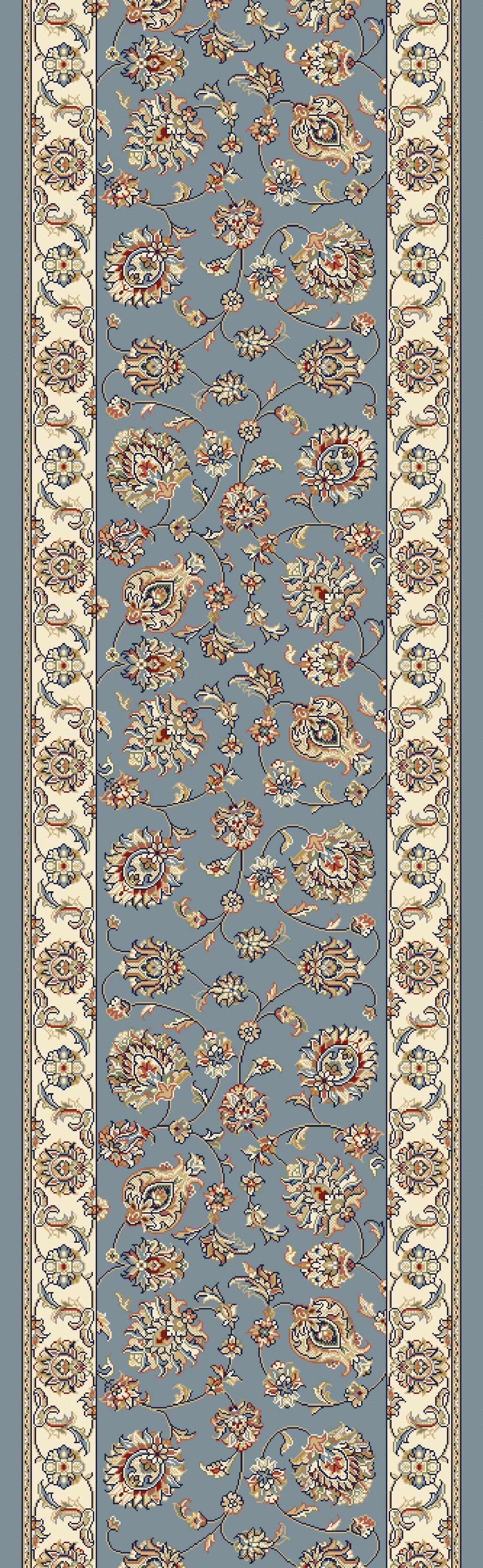 Ancient Garden 57365 Lt Blue/Ivory