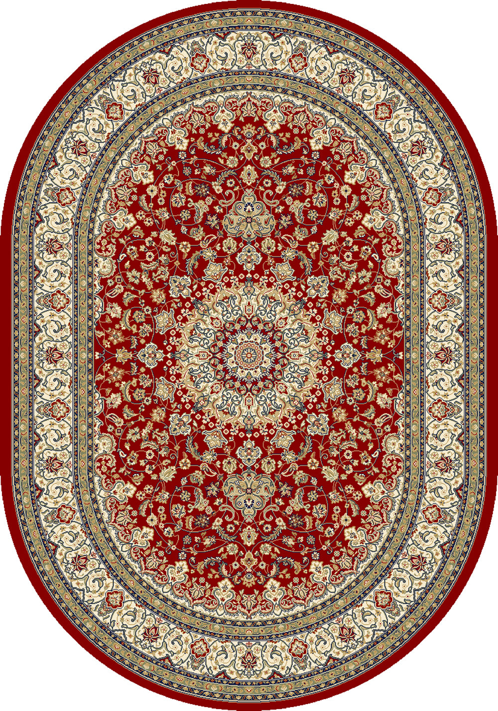 Ancient Garden 57119 Red/Ivory