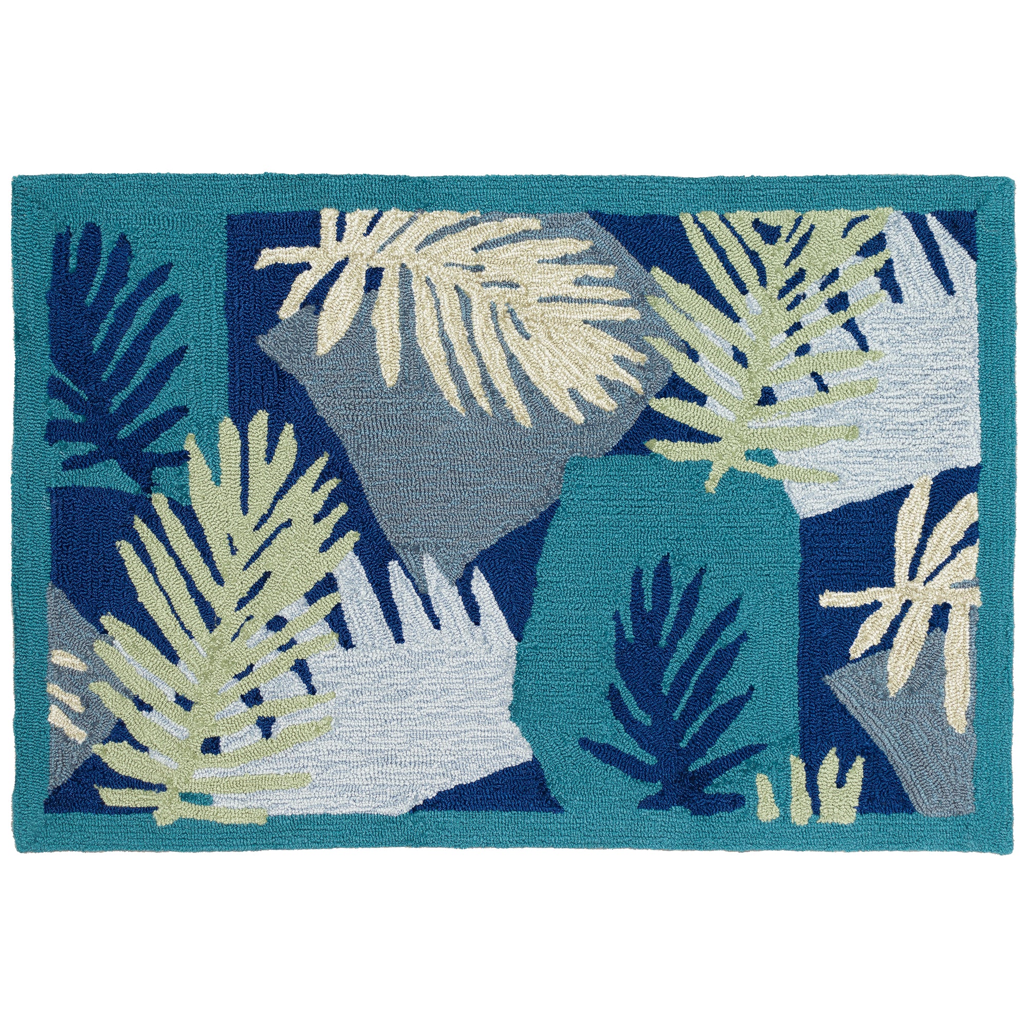 Capri Patchwork Palms Navy