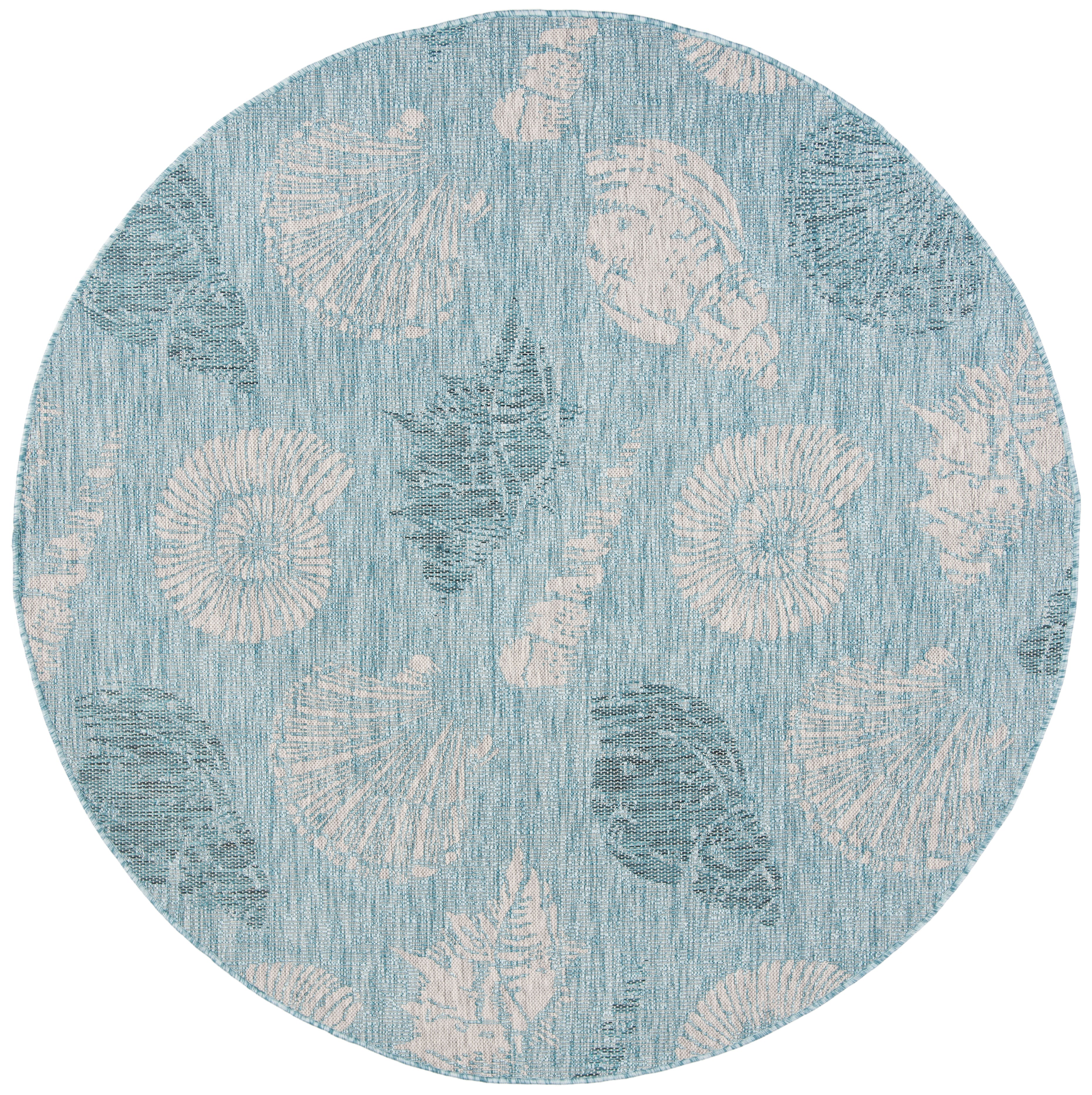 Courtyard CY8547 Aqua / Cream