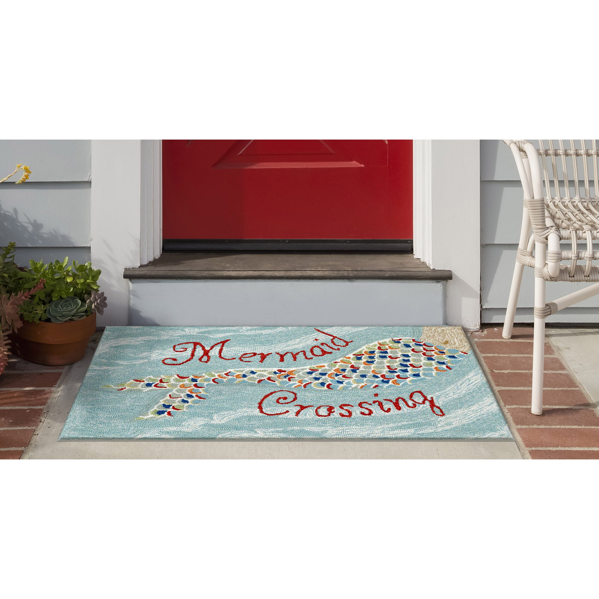 Frontporch Mermaid Crossing Aqua