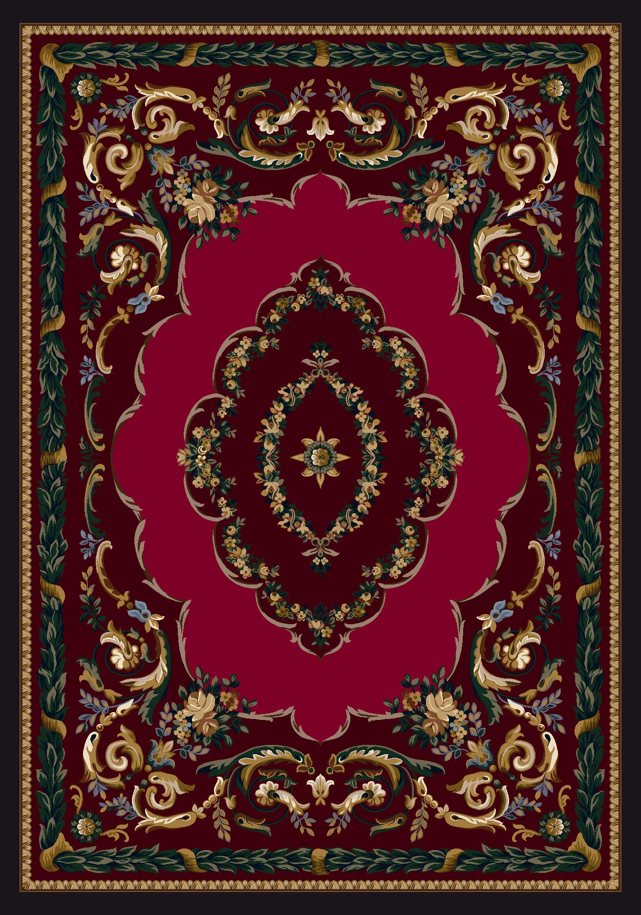 Lafayette Rug Ruby Onyx