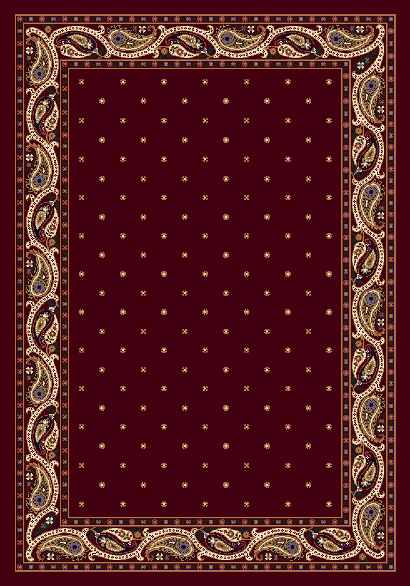 Paisley Rug Garnet